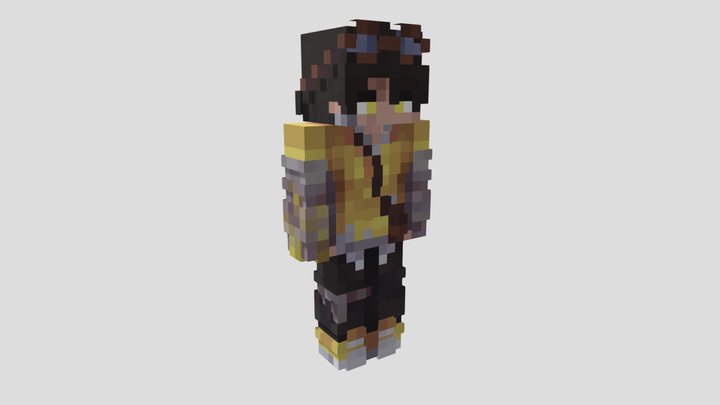 Lomedy 3D Model – Minecraft Style Character