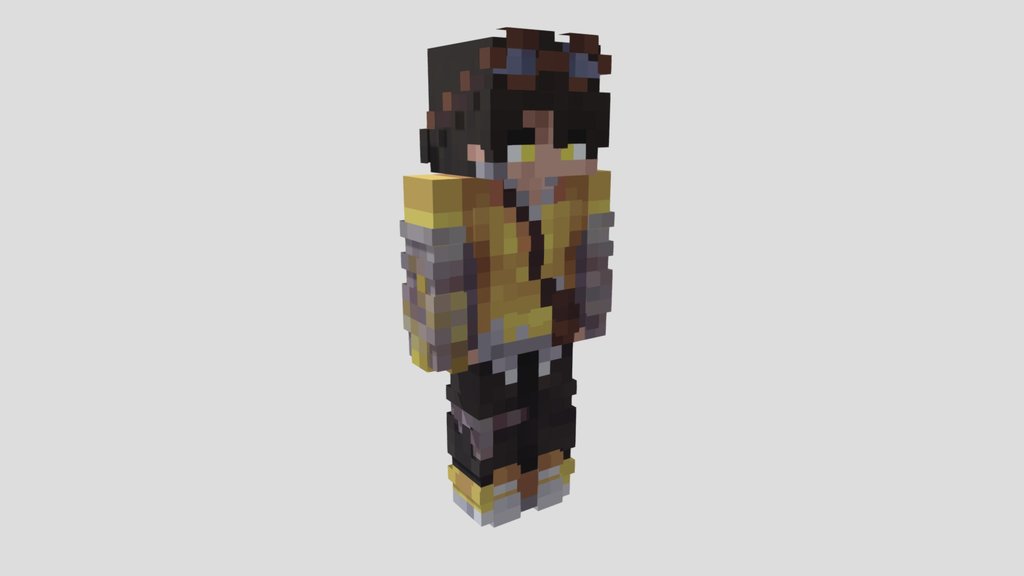 Lomedy 3D Model – Minecraft Style Character