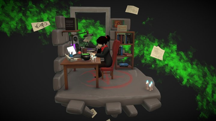 Magic Study Girl #StudyGirlChallenge 3D Model