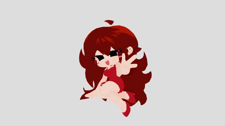 FNF gf sitting pose 3D Model