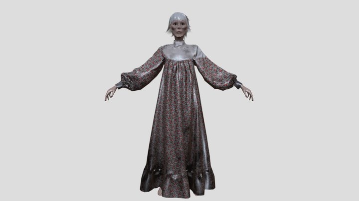 Thinwoman uncanny granny 3D Model