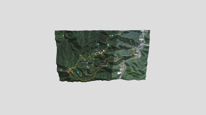 高尾山　登山道 3D Model