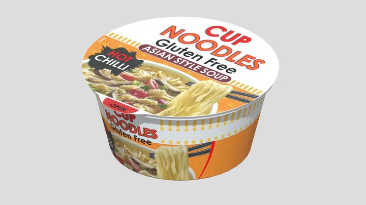 Noodles Cup 03 Low Poly PBR Realistic 3D Model