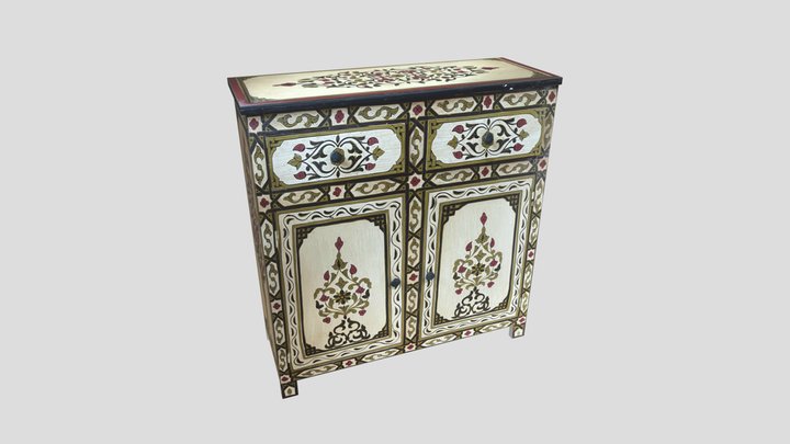 Moroccan Wood Dresser 3D Model