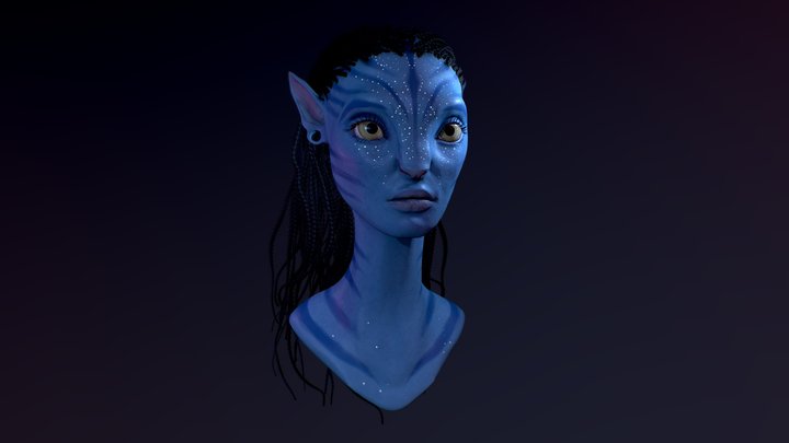Avatar Na'vi bust 3D Model