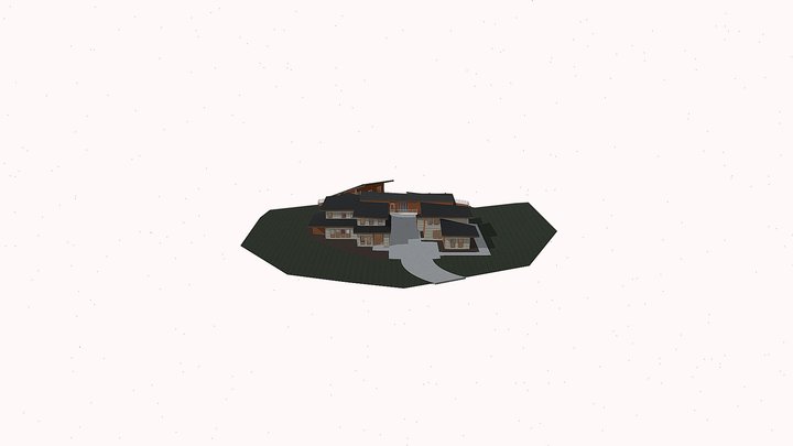 Cliff Modern House 3D Model