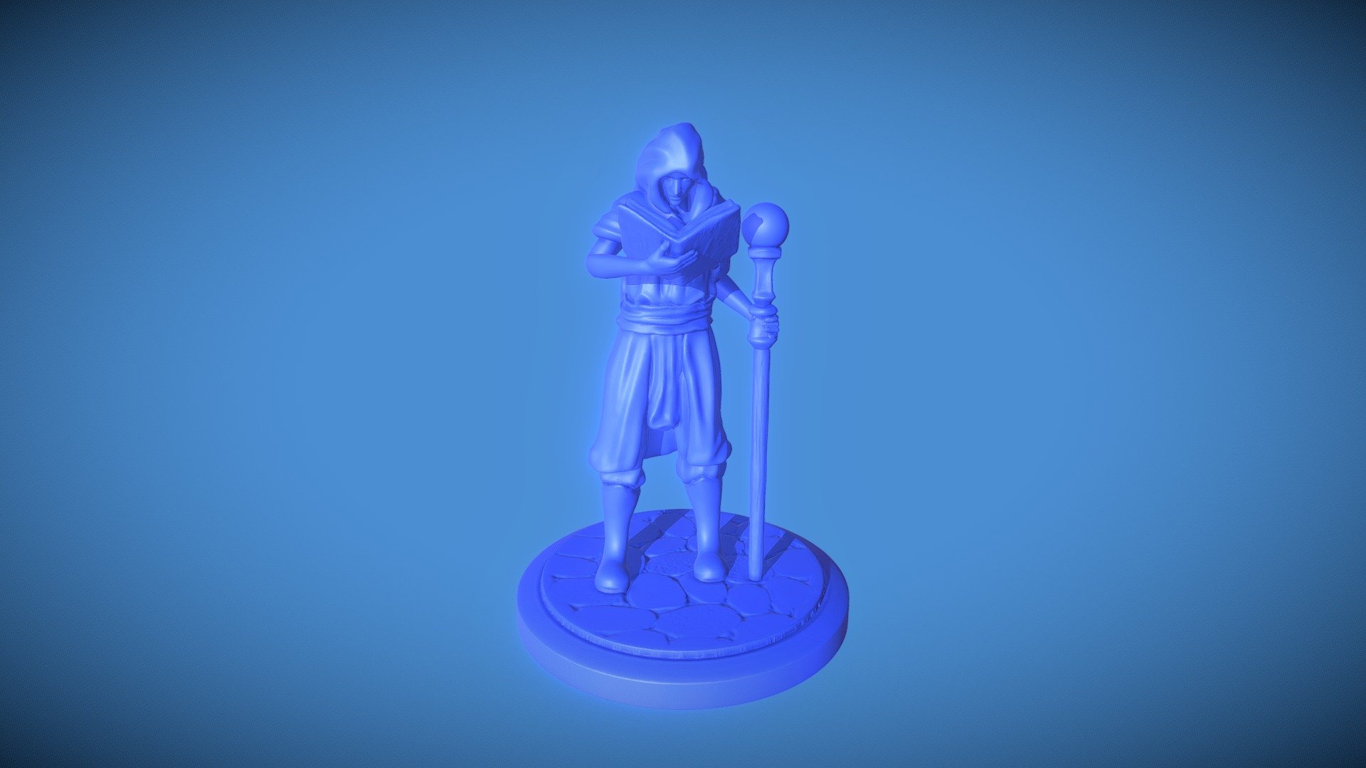 3d Printable Wizard Apprentice Miniature