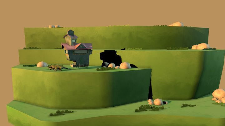 Travelling House Diorama 3D Model