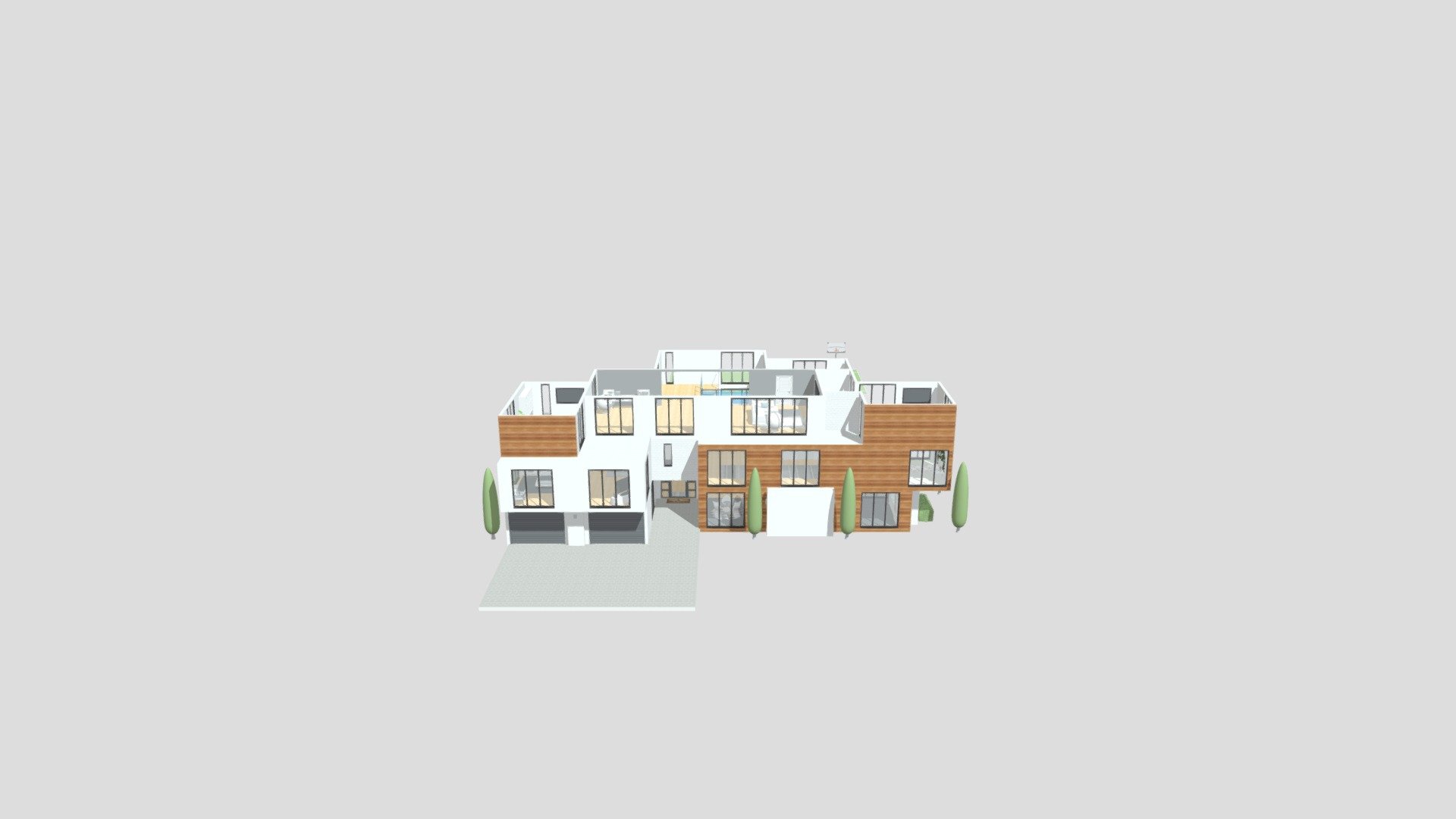Unfinished modern house