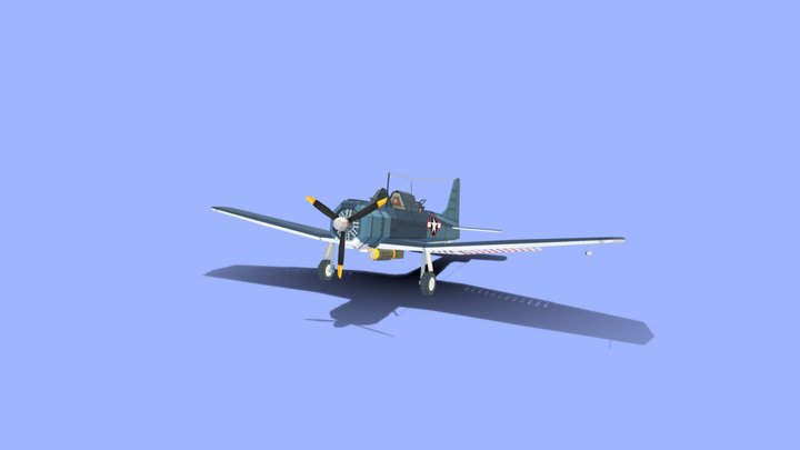 Douglas SBD Dauntless 3D Model