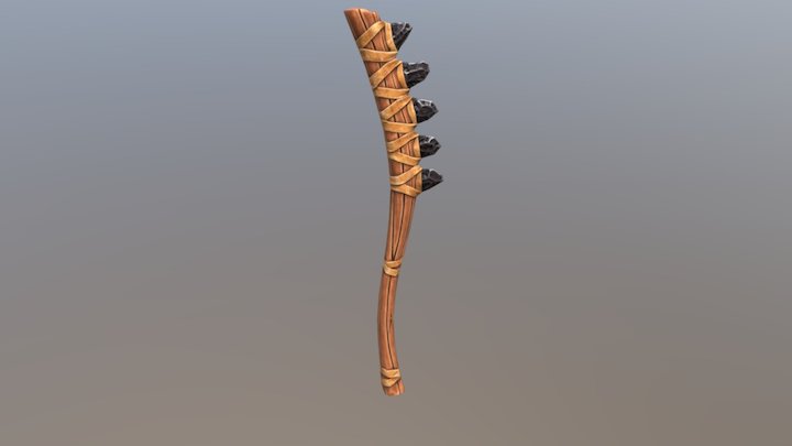 Stone Sword Low Poly 3D Model