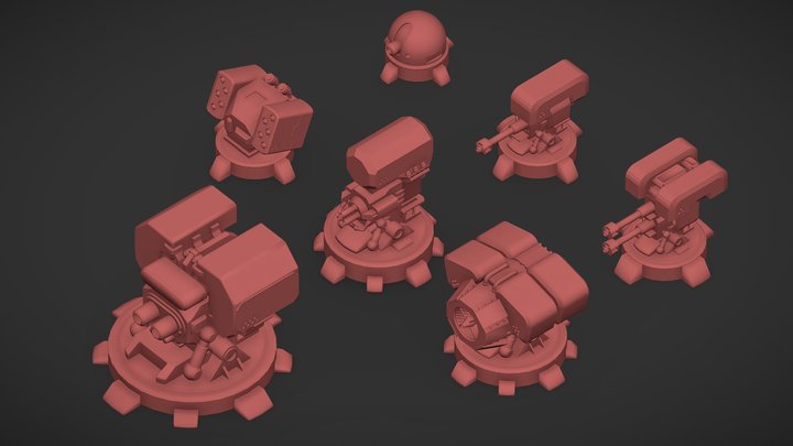 Turrets – Kostenloses 3D-Modell STL