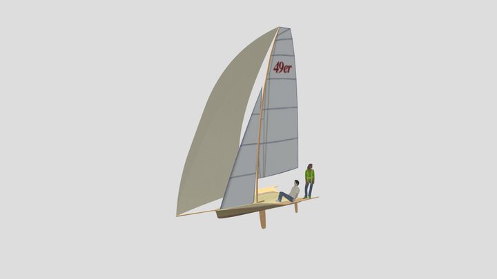 Downloable 49ER Sailing Skiff – Free 3D Model STL