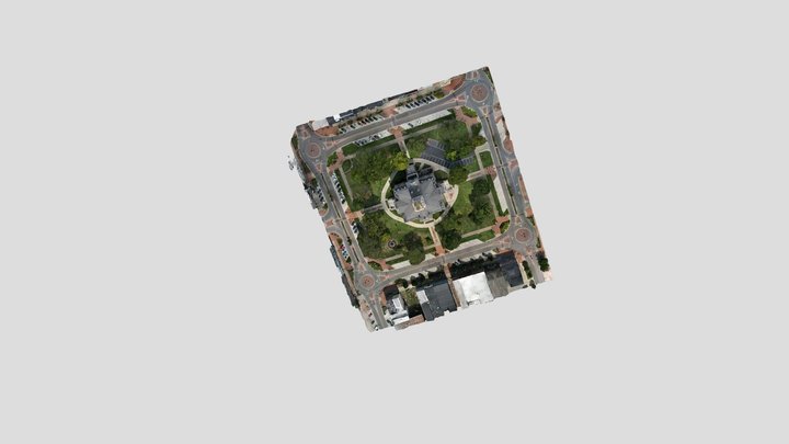 Newark, Ohio Downtown Square 3D Model