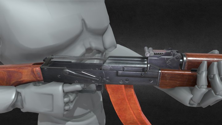 RPK-74 animated 3D Model