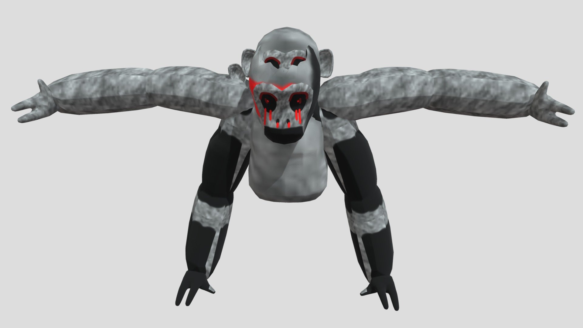 BOMBOCLAT SCARY BABOON MONSTER WITH ARMS - Download Free 3D model by ...