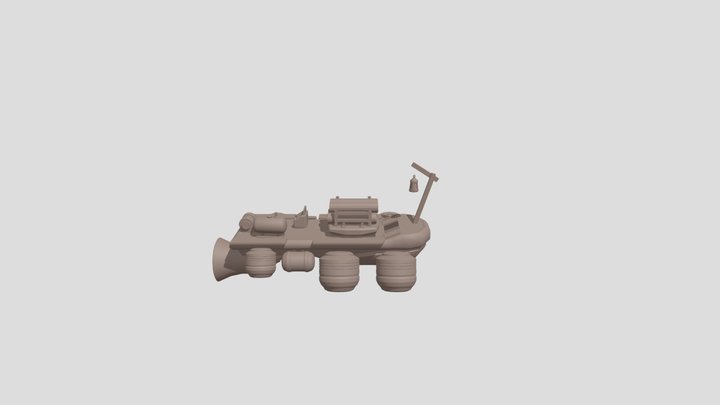 Transport Airship V1 Blockout 3D Model