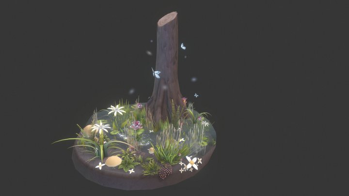 Organic Swamp Environment 3D Model