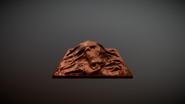 Skull under the blanket 3D Model