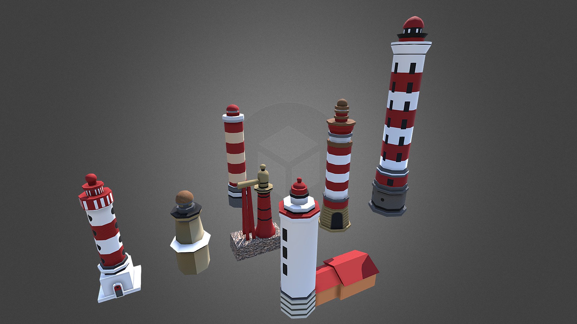 lighthouse lowpoly