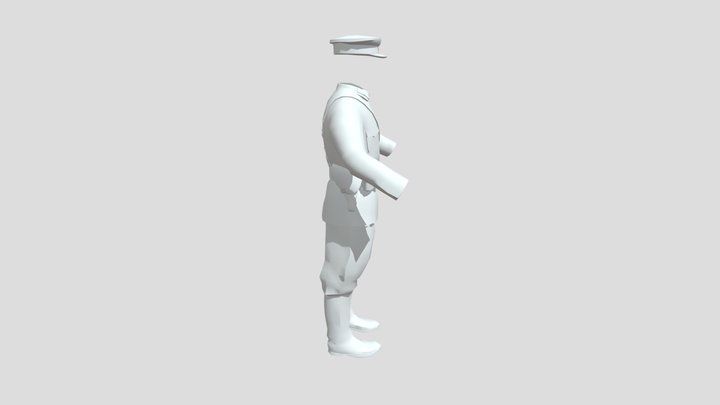 Char Rus Guard Commissar 3D Model
