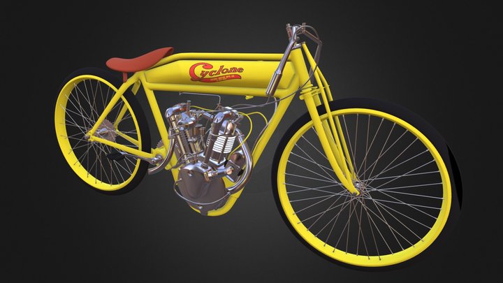 Steve McQueen's 1915 Cyclone (High Poly) 3D Model