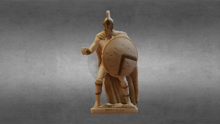 3D model of Leonidas. Modelo 3D de Leónidas. 3D Model
