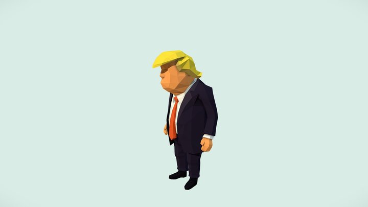 LowPoly Trump Free Character 3D Model