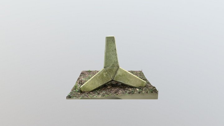 Concrete hedgehog anti-tank 3D Model