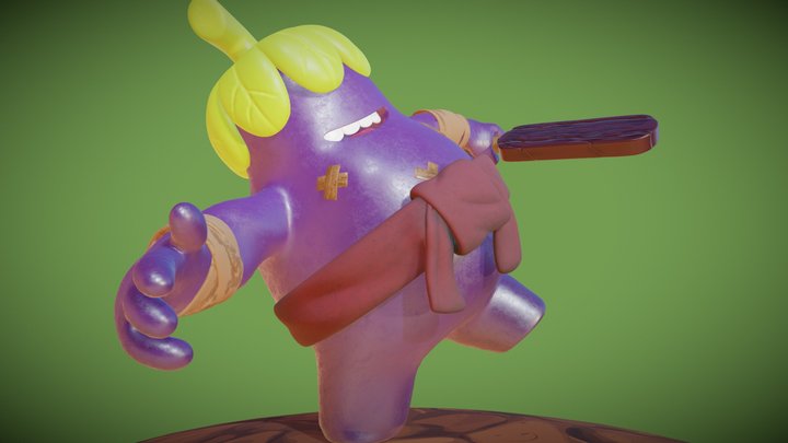 Eggplant Warrior 3D Model
