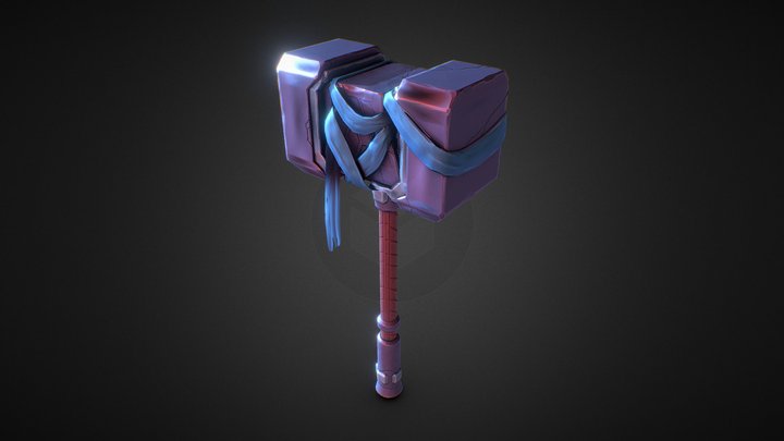 Fantasy Hammer Model 3D Model