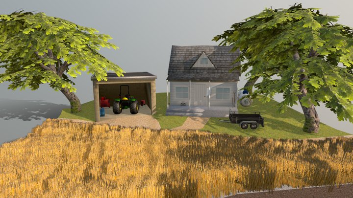 DAE Diorama retake – Small farm 3D Model