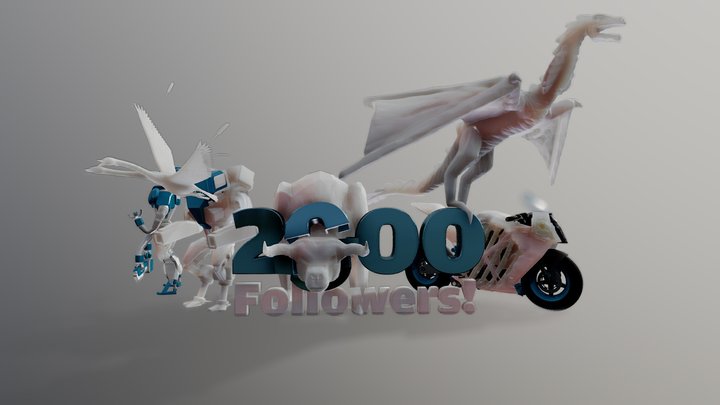 2k Followers – Modelo 3D gratuito STL
