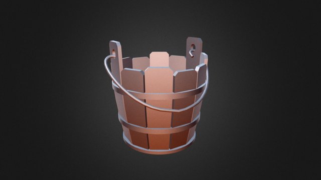 Cartoon Bucket - model an hour 3D Model