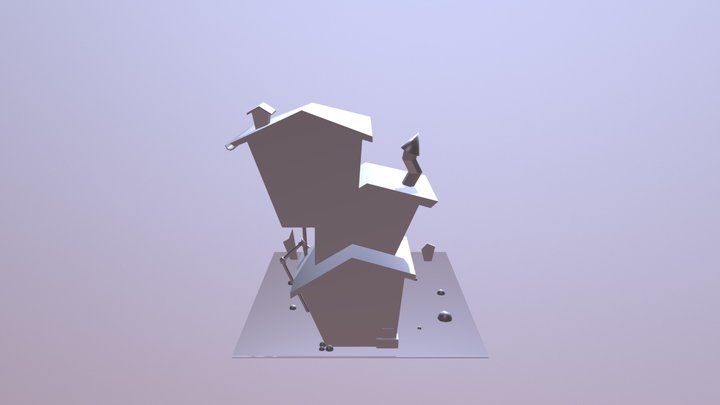 Cartoon Witch House 3D Model