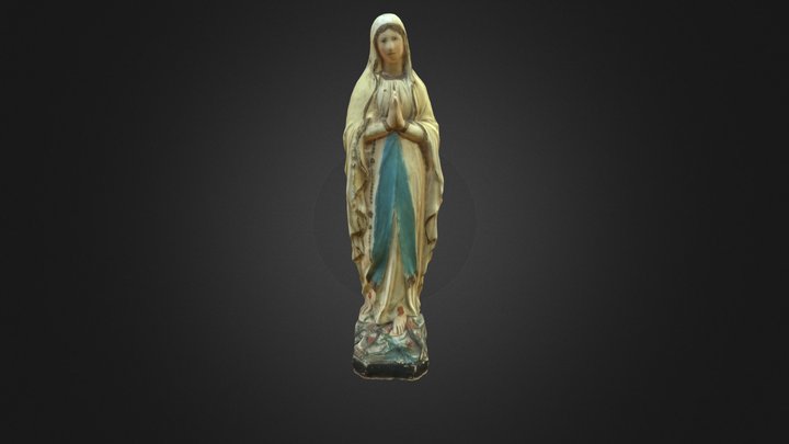 Lady of Lourdes statue 3D Model