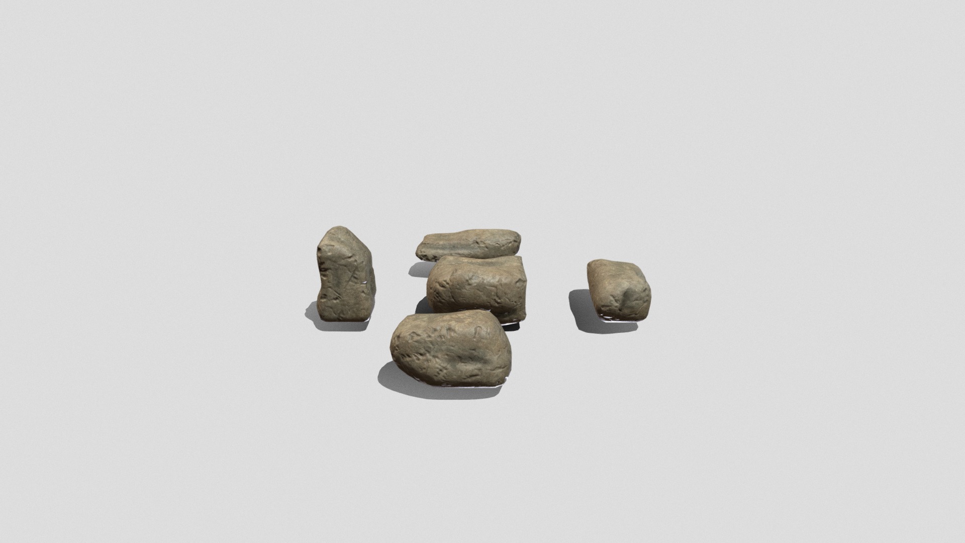 3D model Assorted Stylised Rocks - This is a 3D model of the Assorted Stylised Rocks. The 3D model is about a group of rocks.