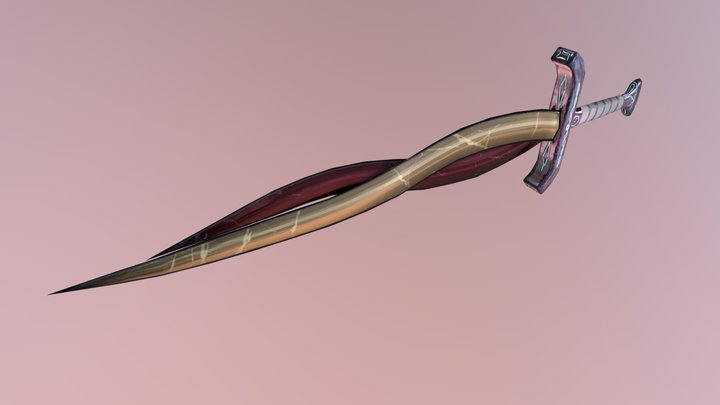 Ribbon Sword 3D Model