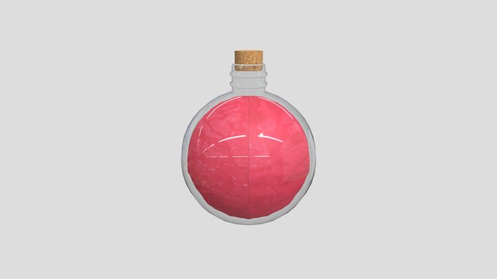 Health Potion Bottle 3D Model