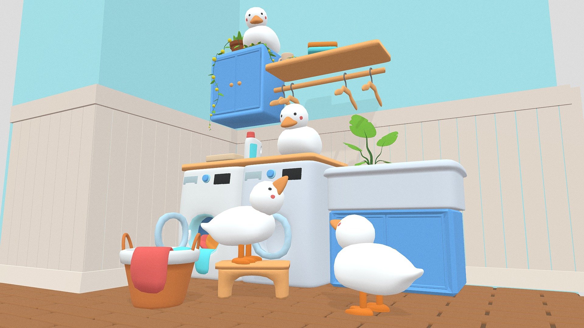 Duck laundry - Download Free 3D model by katertileva [ba87e2a] - Sketchfab