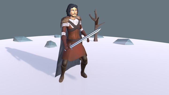 Jim Slush Medieval Swordsman 3D Model