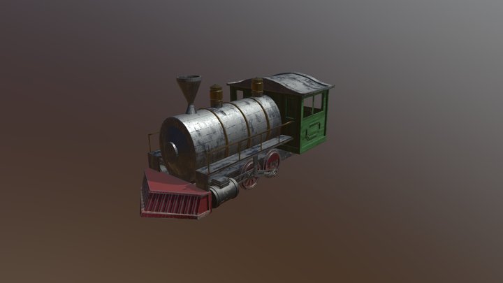 Locomotora Desgastada 3D Model