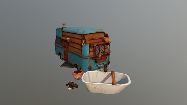 DAE 5 Finished props - Forrest Loner 3D Model