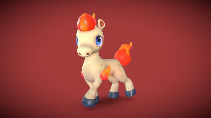 Ponyta WIP 3D Model