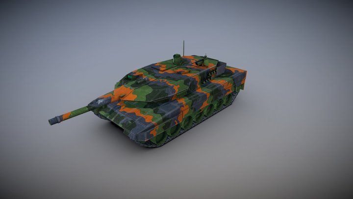 Leopard-2A4.FI.camo 3D Model
