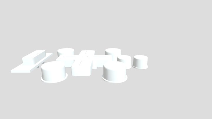 Powkiddy Buttons 3D Model