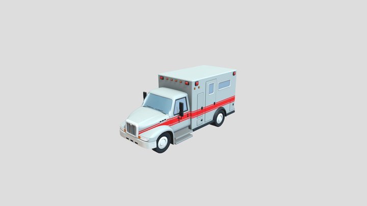 รถพยาบาล 3D Model