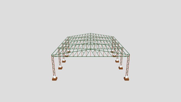 Modelo barracão 3D Model