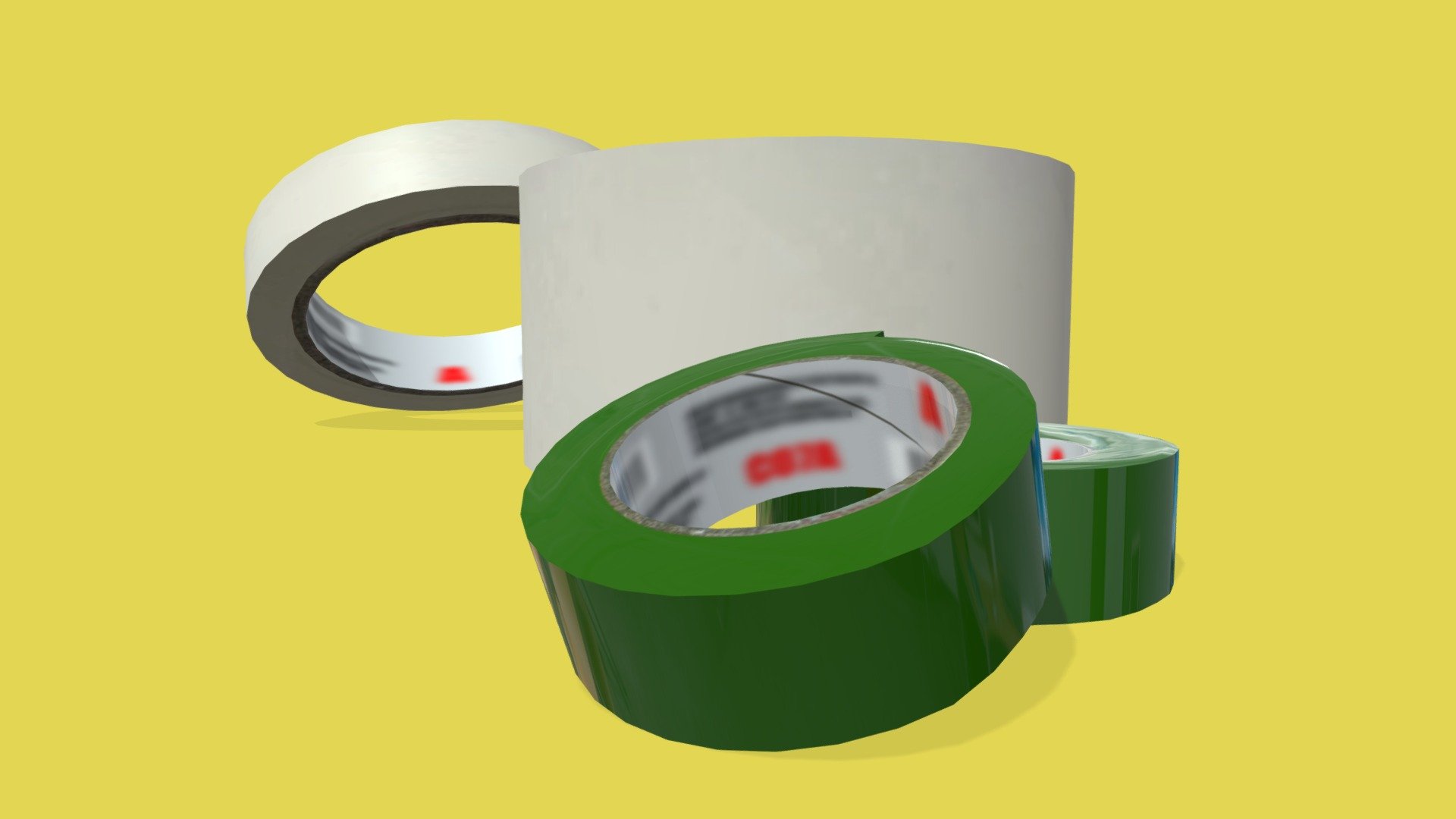 Masking and double sided tape 3D model by CO7A (co7a__) [ba8e809