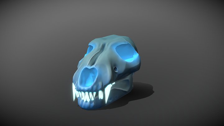 Skull wolf (ice mode) 3D Model
